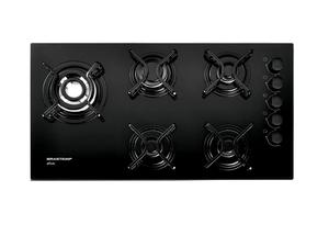 COOKTOP GAS MESA VIDRO PRETO 5B FC