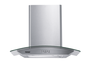 COIFA VIDRO CURVO PAREDE 90CM 127V COIFA VIDRO CURVO PAREDE 90CM 127V